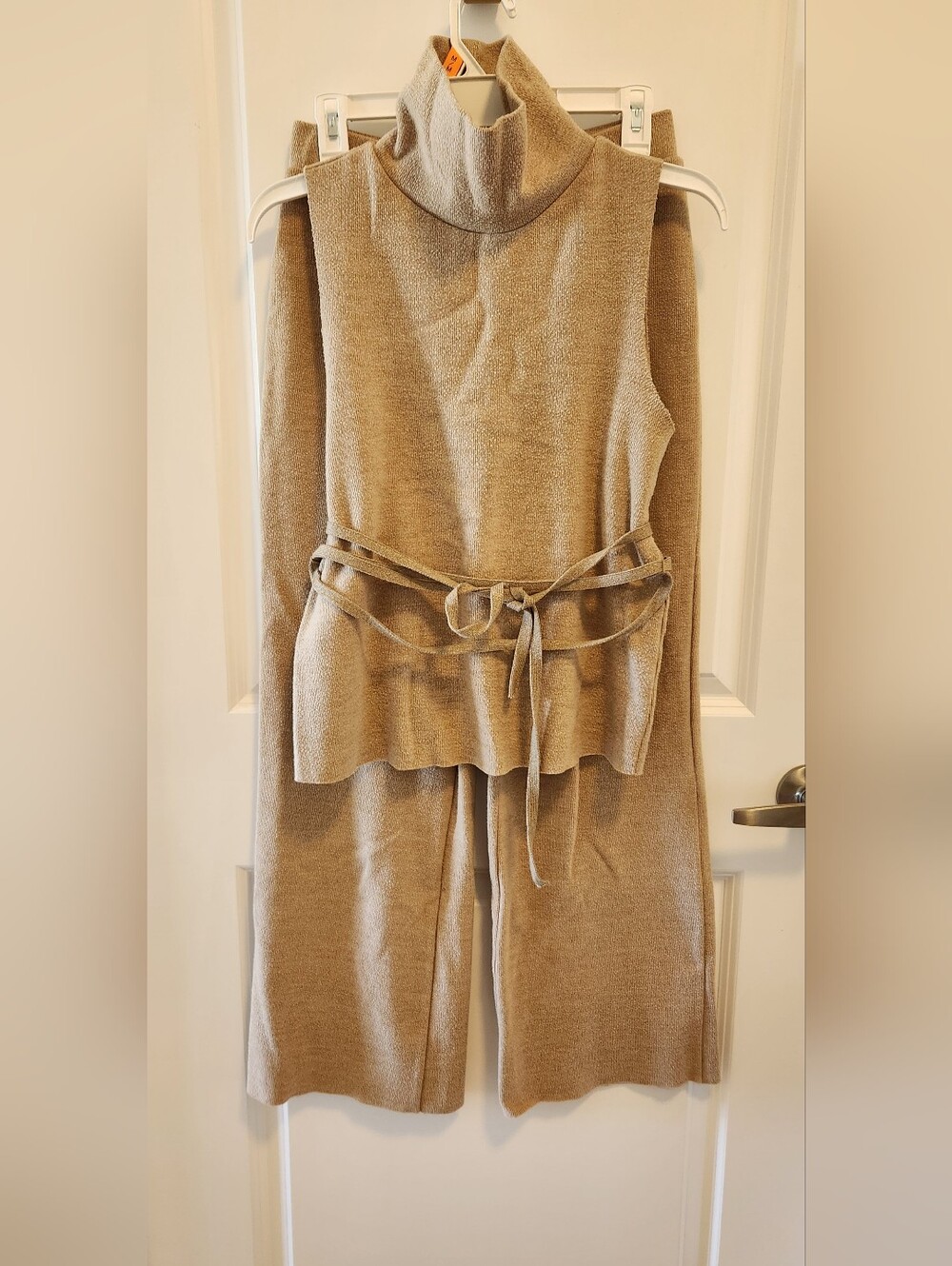 Zara Beige Knit Two-Piece Set